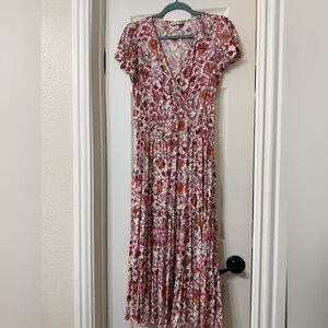 Knox Rose Red and Pink Floral Maxi Dress